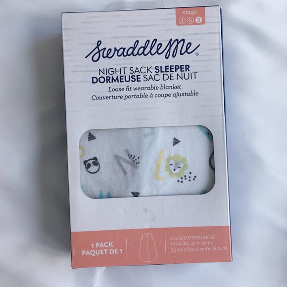 SwaddleMe Night Sack Sleeper – 6-12 Months, 1-Pack in Alphabet - Picture 1 of 7